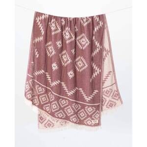 NEW TEEMA TOWELS turkish towel in maroon tribal